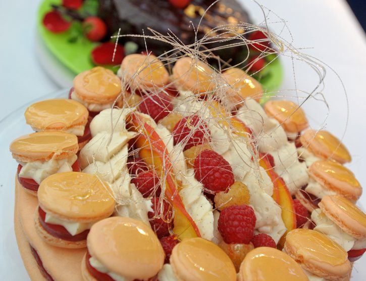 Peach Melba Macaron St. Honoré