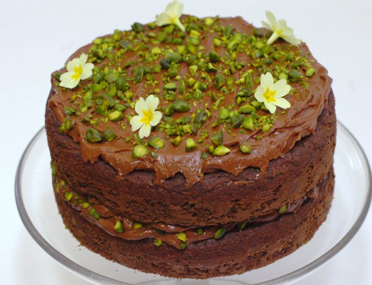 chocolate pistachio cake